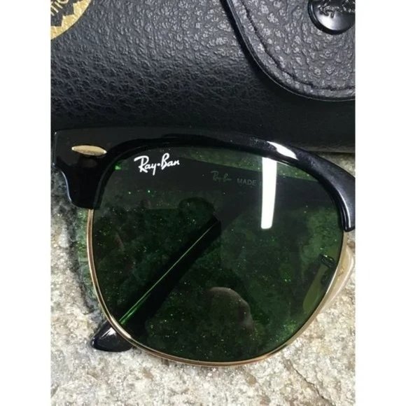 Ray Ban RB3016 Classic Retro Punk Clubmaster Sunglasses Black Gold 51 Summer FUN - Picture 4 of 7